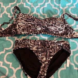 Size 10 snake skin bikini. Tried on a few times never worn
